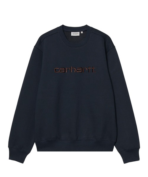 Carhartt WIP(カーハートダブリューアイピー)の「Carhartt WIP/カーハートダブリューアイピー CARHARTT SWEATSHIRT トレーナー ルーズシルエット アースカラー I030546(スウェット・メンズ・ヘザーグレー/パープル/ダークブルー/カーキオリーブ/ブラック/ダークブラウン/ダークネイビー・L/S/M/XL)」の9枚目の写真