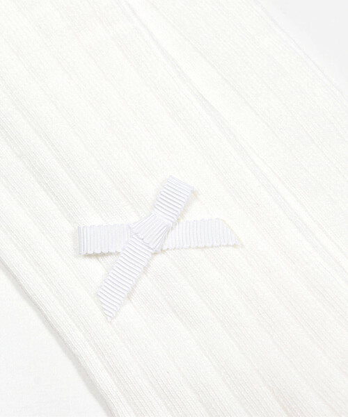 Tartine et Chocolat(タルティーヌエショコラ)の「【日本製】【お揃い】リボンチャームタイツ(80~140cm)(タイツ/ストッキング・キッズ・ネイビー/オフホワイト・L/S/XS/M)」の12枚目の写真