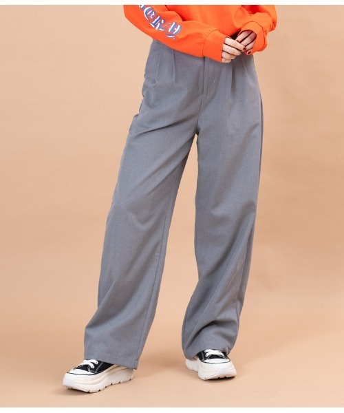 ANLIBERTY ANAP（アンリバティアナップ）の「シンプルスラックス【セットアップ対応】（スラックス・レディース・グレー/ブラック・M/S）」の2枚目の写真