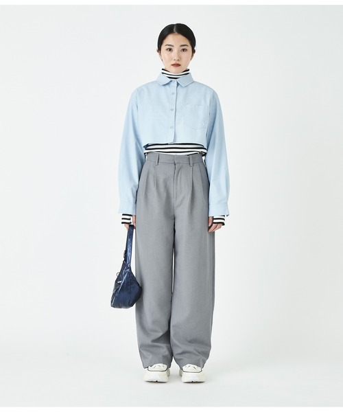 ANLIBERTY ANAP（アンリバティアナップ）の「シンプルスラックス【セットアップ対応】（スラックス・レディース・グレー/ブラック・M/S）」の8枚目の写真