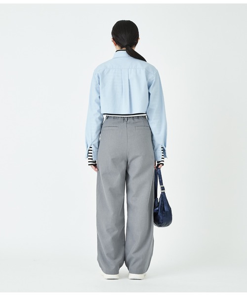 ANLIBERTY ANAP（アンリバティアナップ）の「シンプルスラックス【セットアップ対応】（スラックス・レディース・グレー/ブラック・M/S）」の10枚目の写真