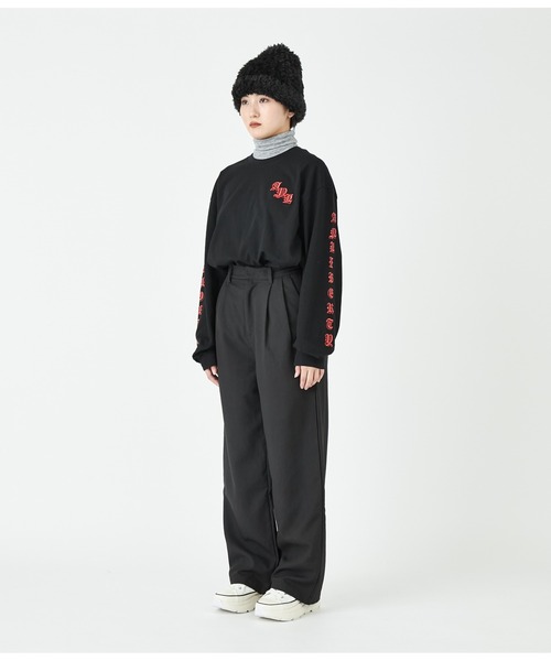 ANLIBERTY ANAP（アンリバティアナップ）の「シンプルスラックス【セットアップ対応】（スラックス・レディース・グレー/ブラック・M/S）」の5枚目の写真