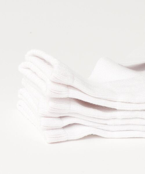 HANES（ヘインズ）の「【Hanes/ヘインズ】メンズ 【3足組】フルレングスリブソックス【ノンパイル】（ソックス/靴下・メンズ・ホワイト/ブラック・MEDIUM）」の11枚目の写真