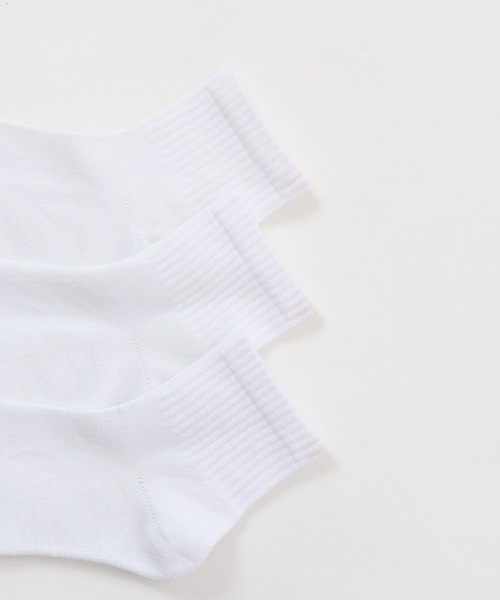 HANES（ヘインズ）の「【Hanes/ヘインズ】メンズ 【3足組】フルレングスリブソックス【ノンパイル】（ソックス/靴下・メンズ・ホワイト/ブラック・MEDIUM）」の3枚目の写真