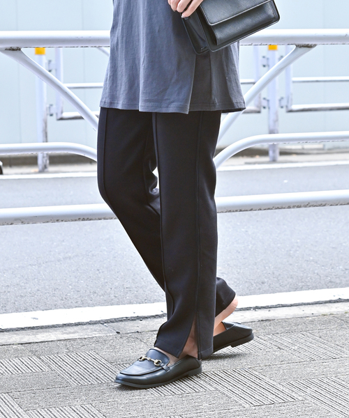 B.C STOCK（ベーセーストック）の「スリムストレートストレッチパンツ（スラックス・レディース・カーキ/ブラック・SMALL/MEDIUM）」の2枚目の写真