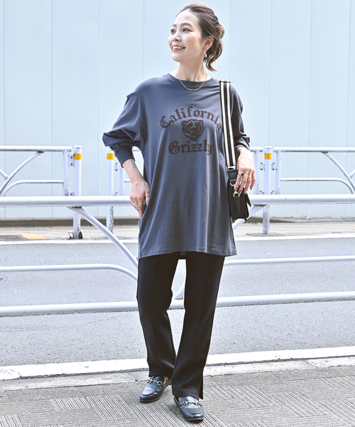 B.C STOCK（ベーセーストック）の「スリムストレートストレッチパンツ（スラックス・レディース・カーキ/ブラック・SMALL/MEDIUM）」の3枚目の写真