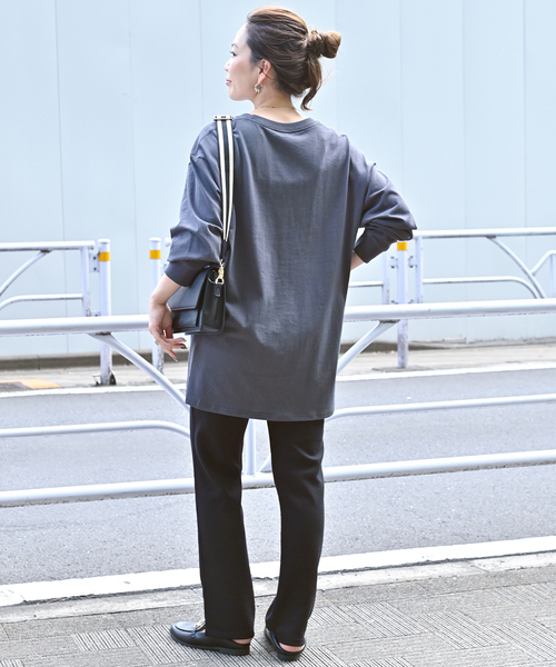 B.C STOCK（ベーセーストック）の「スリムストレートストレッチパンツ（スラックス・レディース・カーキ/ブラック・SMALL/MEDIUM）」の5枚目の写真