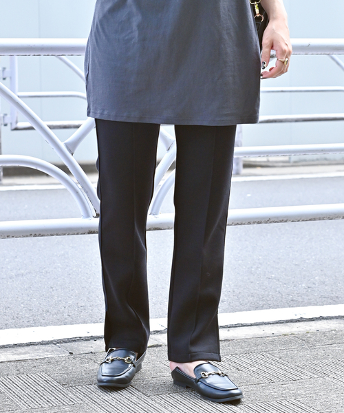 B.C STOCK（ベーセーストック）の「スリムストレートストレッチパンツ（スラックス・レディース・カーキ/ブラック・SMALL/MEDIUM）」の7枚目の写真