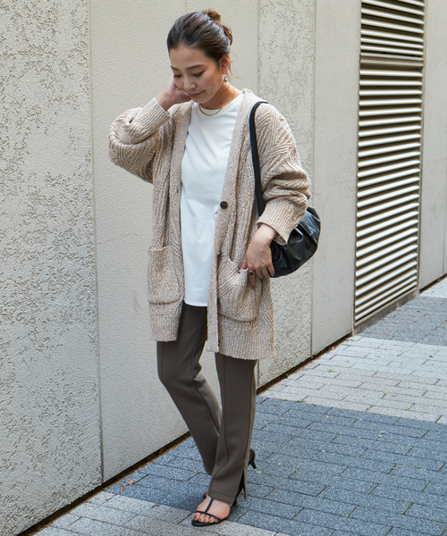 B.C STOCK（ベーセーストック）の「スリムストレートストレッチパンツ（スラックス・レディース・カーキ/ブラック・SMALL/MEDIUM）」の16枚目の写真