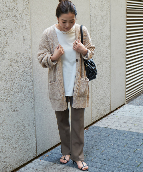 B.C STOCK（ベーセーストック）の「スリムストレートストレッチパンツ（スラックス・レディース・カーキ/ブラック・SMALL/MEDIUM）」の20枚目の写真