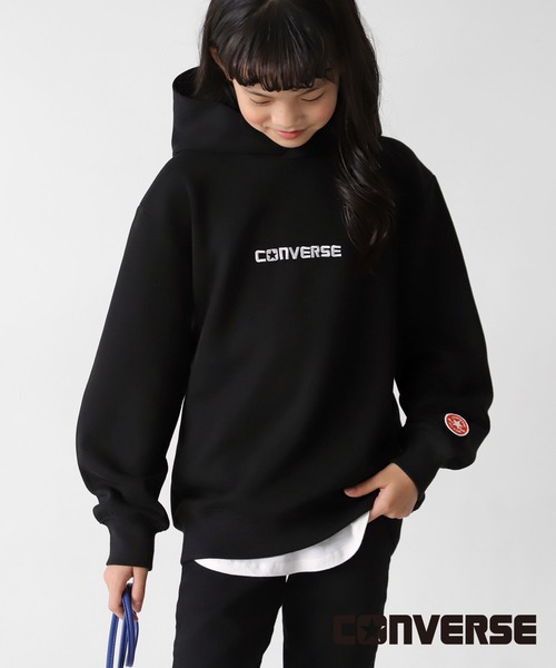 antiqua（アンティカ）の「CONVERSE ロゴフーディー（パーカー・キッズ・ブルー系その他/アイボリー/杢グレー/ブラック・160/130/150/140）」の3枚目の写真