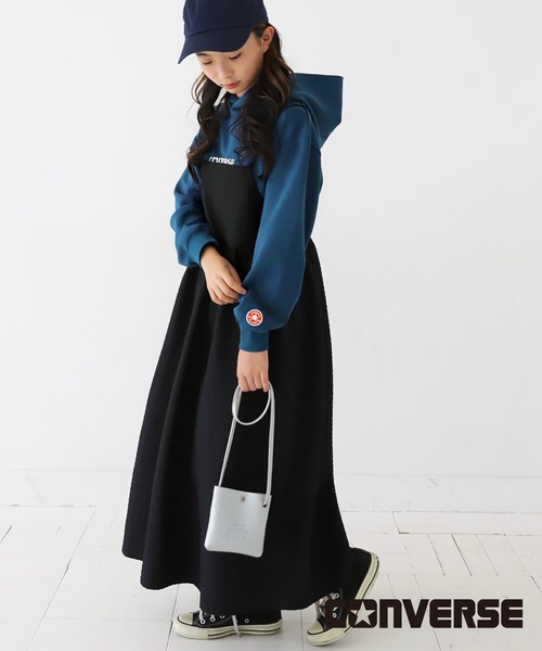 antiqua（アンティカ）の「CONVERSE ロゴフーディー（パーカー・キッズ・ブルー系その他/アイボリー/杢グレー/ブラック・160/130/150/140）」の10枚目の写真