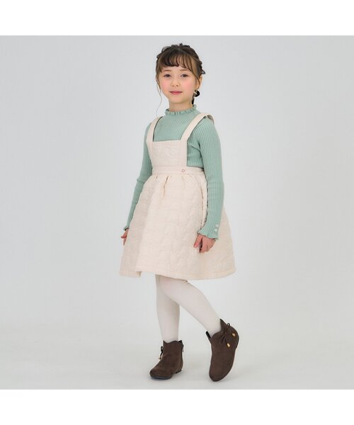 apres les cours（アプレレクール）の「【洗えるニット】お花フリルリブニット（ニット/セーター・キッズ・アイボリー/ブラック/ブルー/ミント・110/80/130/100/140/90/120）」の6枚目の写真