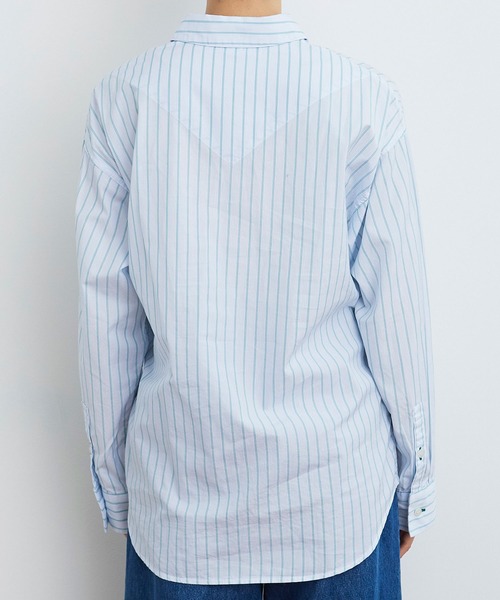 PAR ICI（パーリッシィ）の「ストライプ ちび襟シャツ（シャツ/ブラウス・レディース・その他/グリーン/レッド・FREE）」の7枚目の写真