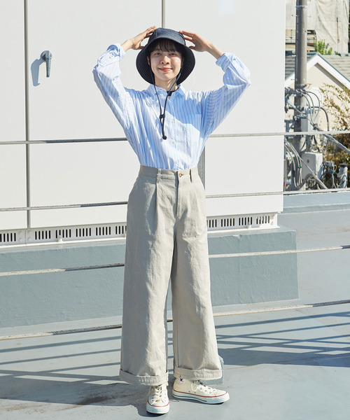 PAR ICI（パーリッシィ）の「ストライプ ちび襟シャツ（シャツ/ブラウス・レディース・その他/グリーン/レッド・FREE）」の18枚目の写真