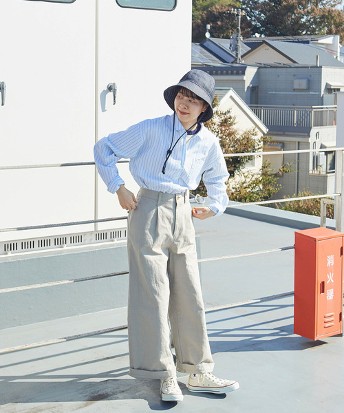 PAR ICI（パーリッシィ）の「ストライプ ちび襟シャツ（シャツ/ブラウス・レディース・その他/グリーン/レッド・FREE）」の15枚目の写真