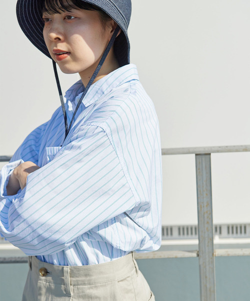 PAR ICI（パーリッシィ）の「ストライプ ちび襟シャツ（シャツ/ブラウス・レディース・その他/グリーン/レッド・FREE）」の8枚目の写真