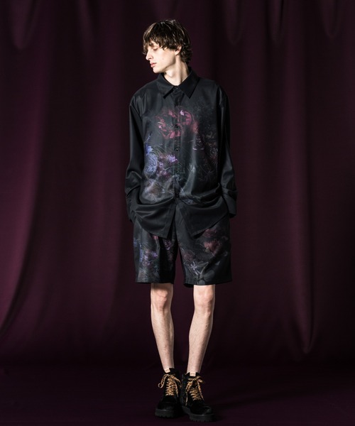 glamb(グラム)の「Slight Flower Shirts / スライトフラワーシャツ(シャツ/ブラウス・メンズ・ブラック・L/M/S)」の3枚目の写真