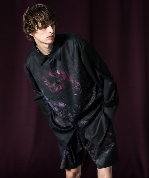 glamb(グラム)の「Slight Flower Shirts / スライトフラワーシャツ(シャツ/ブラウス・メンズ・ブラック・L/M/S)」の18枚目の写真