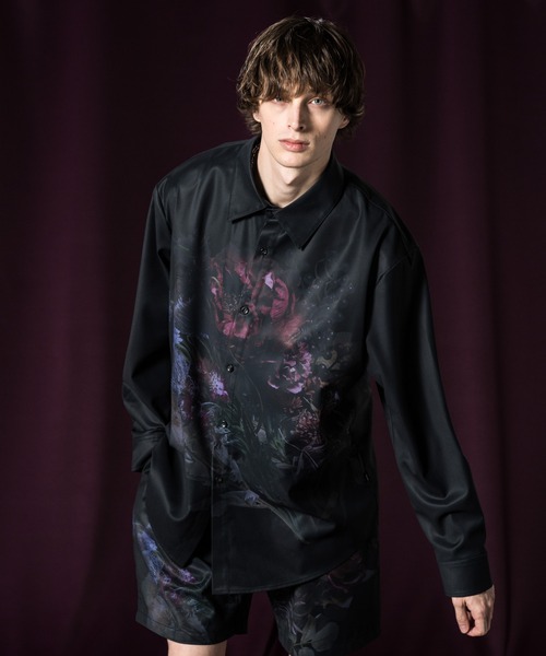 glamb(グラム)の「Slight Flower Shirts / スライトフラワーシャツ(シャツ/ブラウス・メンズ・ブラック・L/M/S)」の19枚目の写真