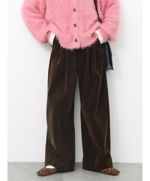 ehka sopo（エヘカソポ）の「別珍ツータックパンツ（その他パンツ・レディース・ブラウン/グレー/キャメル・F）」の4枚目の写真