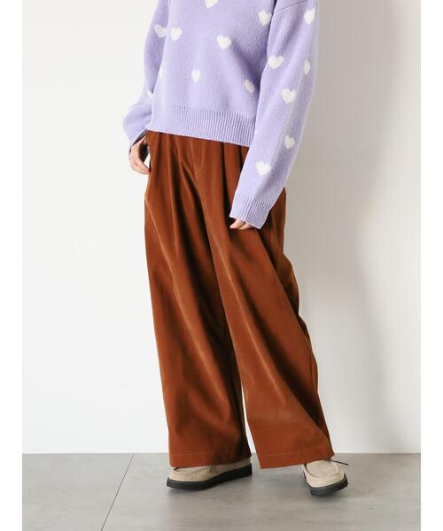 ehka sopo（エヘカソポ）の「別珍ツータックパンツ（その他パンツ・レディース・ブラウン/グレー/キャメル・F）」の5枚目の写真