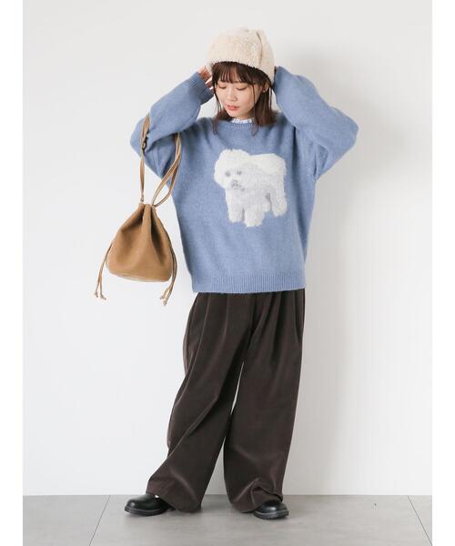 ehka sopo（エヘカソポ）の「別珍ツータックパンツ（その他パンツ・レディース・ブラウン/グレー/キャメル・F）」の11枚目の写真