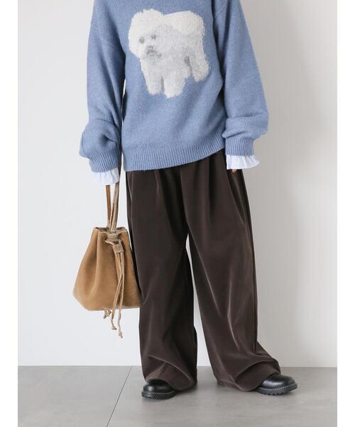 ehka sopo（エヘカソポ）の「別珍ツータックパンツ（その他パンツ・レディース・ブラウン/グレー/キャメル・F）」の12枚目の写真