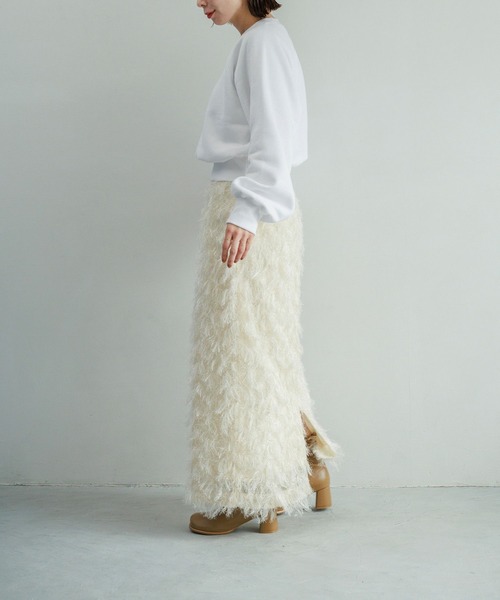 LEPSIM（レプシィム）の「【FOR I SERIES】サイドZIPショートプルオーバー　988563（Tシャツ/カットソー・レディース・ライトグレー/オフホワイト/ブラック・FREE）」の7枚目の写真