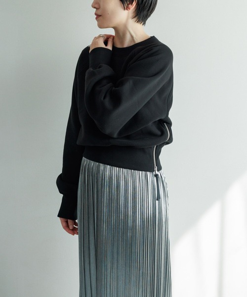 LEPSIM（レプシィム）の「【FOR I SERIES】サイドZIPショートプルオーバー　988563（Tシャツ/カットソー・レディース・ライトグレー/オフホワイト/ブラック・FREE）」の13枚目の写真