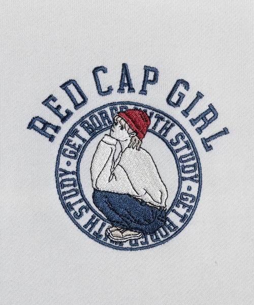 Red Cap Girl（レッドキャプガール）の「【a-r】〔RedCapGirl/レッドキャップガール〕サイドライン ワンポイント刺繍 ハーフジップ（スウェット・メンズ・ネイビー/アイボリー/ブラック・LARGE/MEDIUM/X-LARGE）」の13枚目の写真