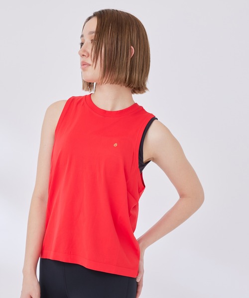 Spiritual Gangster（スピリチュアルギャングスター）の「【SPIRITUAL GANGSTER】ELEVATE SEAMLESS MUSCLE TANK（タンクトップ・レディース・ブラック/レッド/ホワイト系その他・S）」の3枚目の写真