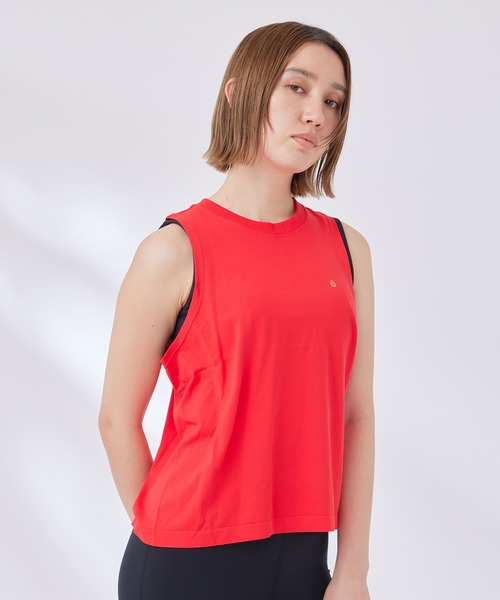 Spiritual Gangster（スピリチュアルギャングスター）の「【SPIRITUAL GANGSTER】ELEVATE SEAMLESS MUSCLE TANK（タンクトップ・レディース・ブラック/レッド/ホワイト系その他・S）」の10枚目の写真