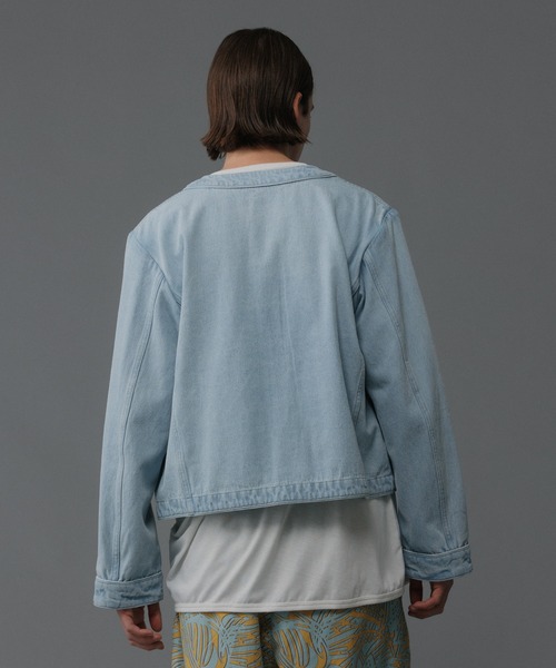 ADAM ET ROPE'(アダムエロペ)の「デニム カラーレス ルーズ ジャケット(デニムジャケット・メンズ・ブルー系その他6/ネイビー・L/M)」の15枚目の写真