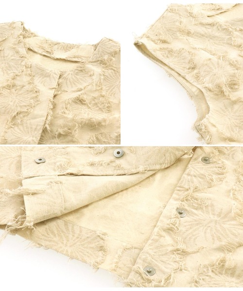 Settimissimo（セッティミッシモ）の「フリンジ ジャガード フロントボタン ジレ ベスト（ベスト・レディース・ブラック/アイボリー・FREE）」の20枚目の写真