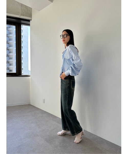 DRWCYS(ドロシーズ)の「ワイドストレートデニムパンツ(デニムパンツ・レディース・ネイビー・FREE/SMALL)」の6枚目の写真