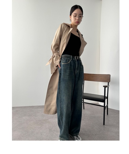 DRWCYS(ドロシーズ)の「ワイドストレートデニムパンツ(デニムパンツ・レディース・ネイビー・FREE/SMALL)」の10枚目の写真