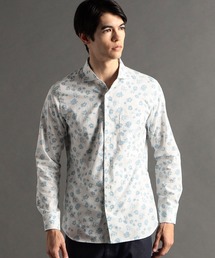 【ex/tra】フラワープリント カッタウェイカラーシャツ