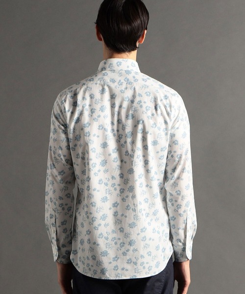 MONSIEUR NICOLE（ムッシュニコル）の「【ex/tra】フラワープリント カッタウェイカラーシャツ（シャツ/ブラウス・メンズ・ホワイト/サックスブルー/ブラック・X-LARGE/LARGE/MEDIUM/SMALL）」の4枚目の写真