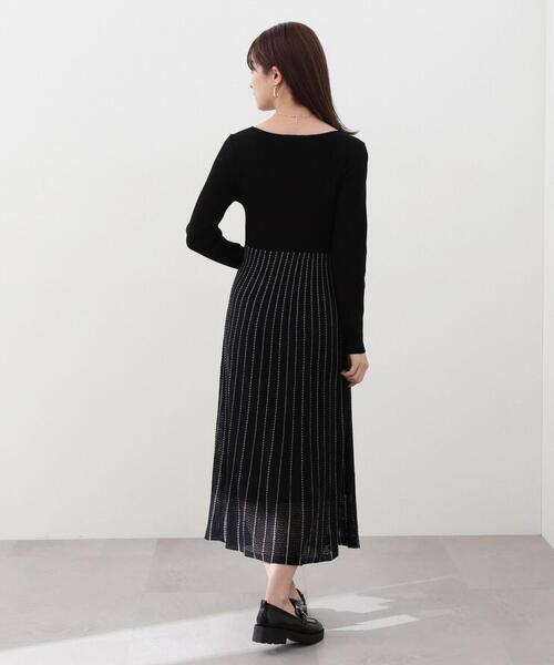 PROPORTION BODY DRESSING（プロポーションボディドレッシング）の「レース編みニットワンピース / 1214140317（ワンピース・レディース・グレー/ブラック・SMALL/MEDIUM）」の9枚目の写真