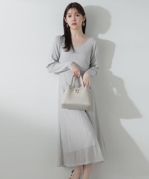 PROPORTION BODY DRESSING（プロポーションボディドレッシング）の「レース編みニットワンピース / 1214140317（ワンピース・レディース・グレー/ブラック・SMALL/MEDIUM）」の17枚目の写真