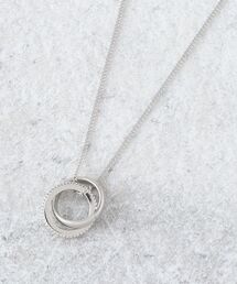 OPAQUE.CLIP | ビジューリング×メタルリングロングネックレス(ネックレス)