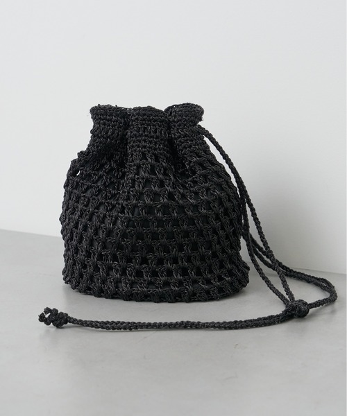 Actually（アクチュアリー）の「メタリックコードヤーン 巾着バッグ（ショルダーバッグ・レディース・ブラック/ブルー/シルバー・フリー）」の7枚目の写真