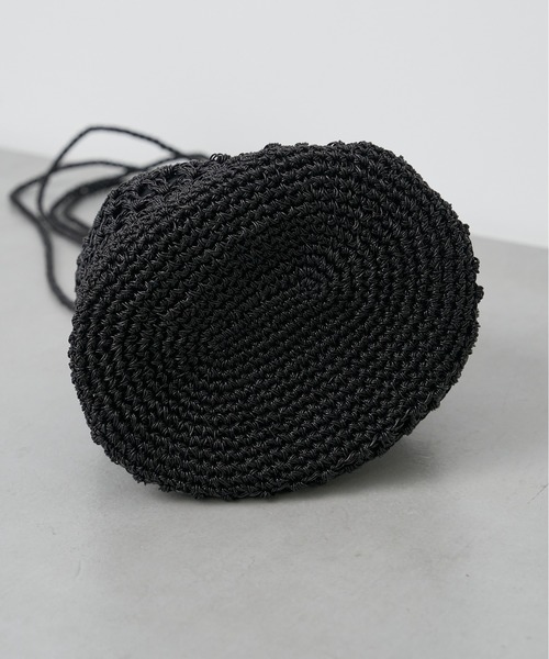 Actually（アクチュアリー）の「メタリックコードヤーン 巾着バッグ（ショルダーバッグ・レディース・ブラック/ブルー/シルバー・フリー）」の9枚目の写真