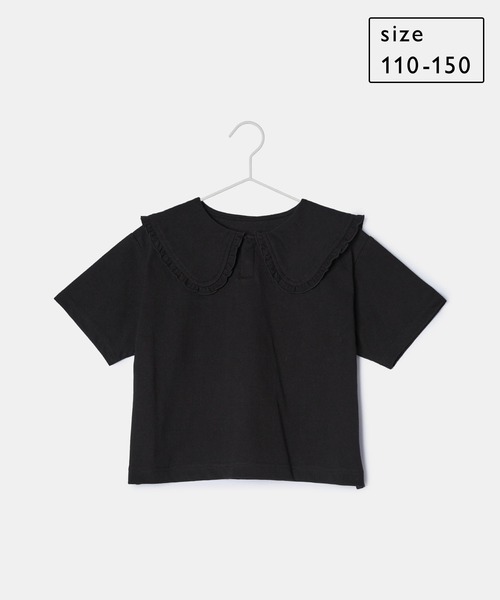 ROPE' PICNIC(ロペピクニック)の「【KIDS】ビックカラーボーダーTEE/リンクコーデ(Tシャツ/カットソー・キッズ・ブラック系その他/ブラック・150/140/130/120/110)」の1枚目の写真