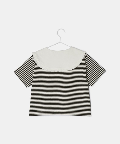 ROPE' PICNIC(ロペピクニック)の「【KIDS】ビックカラーボーダーTEE/リンクコーデ(Tシャツ/カットソー・キッズ・ブラック系その他/ブラック・150/140/130/120/110)」の10枚目の写真