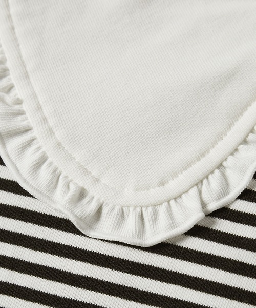 ROPE' PICNIC(ロペピクニック)の「【KIDS】ビックカラーボーダーTEE/リンクコーデ(Tシャツ/カットソー・キッズ・ブラック系その他/ブラック・150/140/130/120/110)」の6枚目の写真