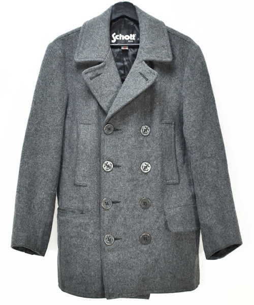 schott(ショット)の「【ヴィンテージ古着】80~90's Schott/ショット Pコート カナダ製(ピーコート・メンズ・グレー・SMALL)」の2枚目の写真