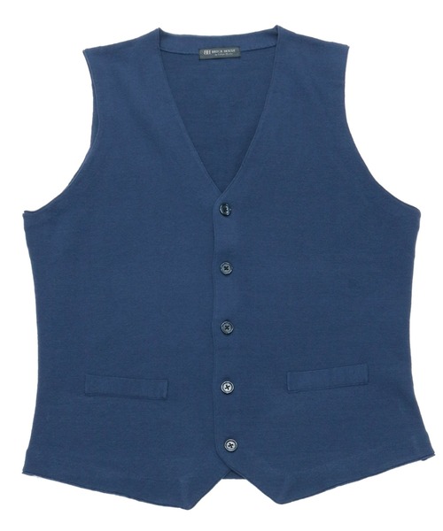 Pitta Re:)(ピッタリ)の「ハーフミラノニットジレ(ベスト・メンズ・グレー/ブルー/ネイビー・LL/L/M/XL)」の1枚目の写真