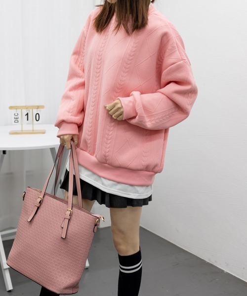 Miniministore(ミニミニストア)の「重ね着風トレーナー レディーススウェット(スウェット・レディース・アイボリー系1/アイボリー系2/ピンク系1/ピンク系2・FREE)」の12枚目の写真